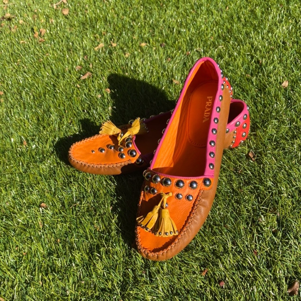 Prada Studded Napa Loafer